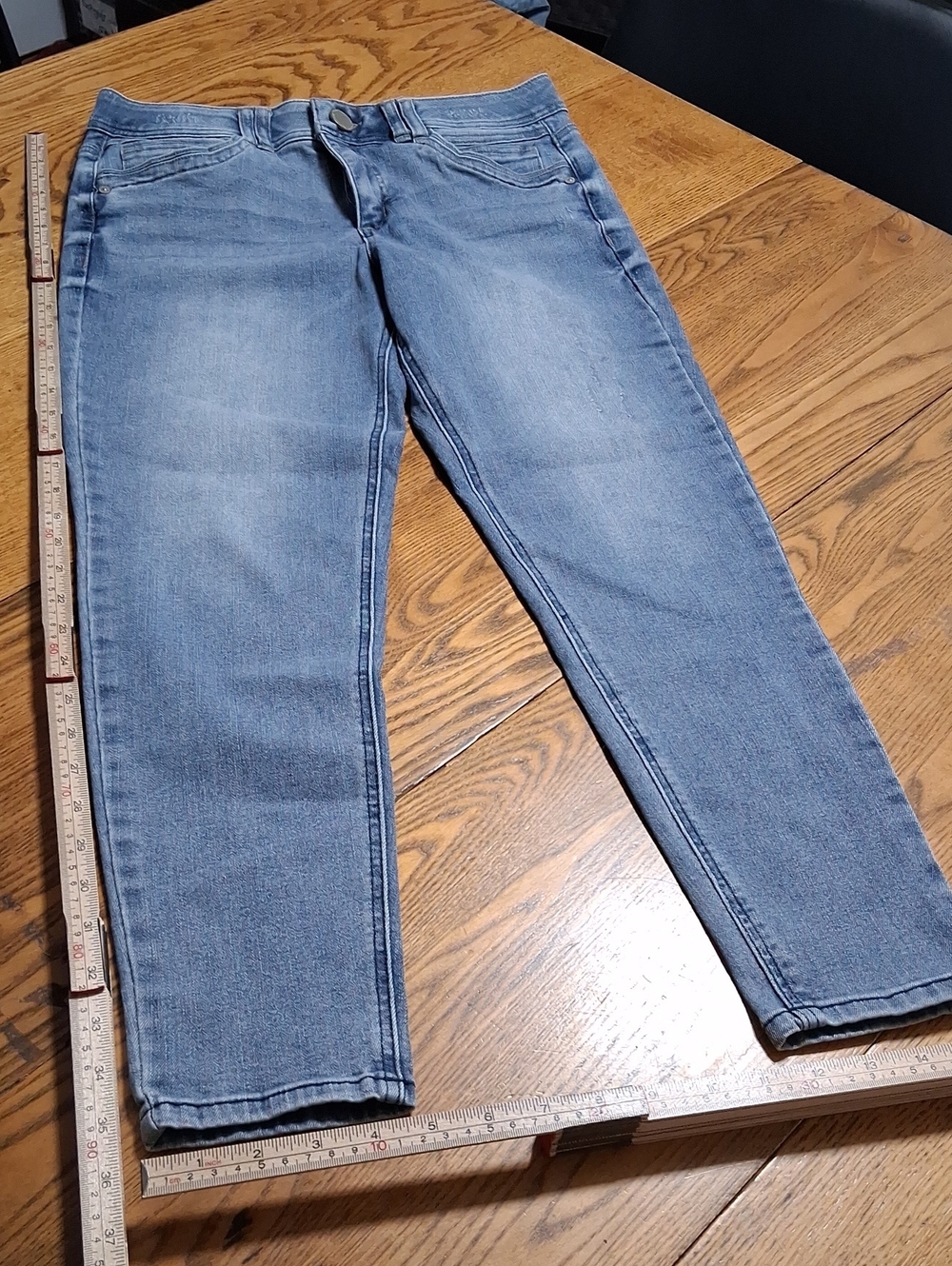 DEMOCRACY Jeans Womens 10 BLUE DENIM AB TECHNOLOGY Used Pants SKINNY ?? Preowned